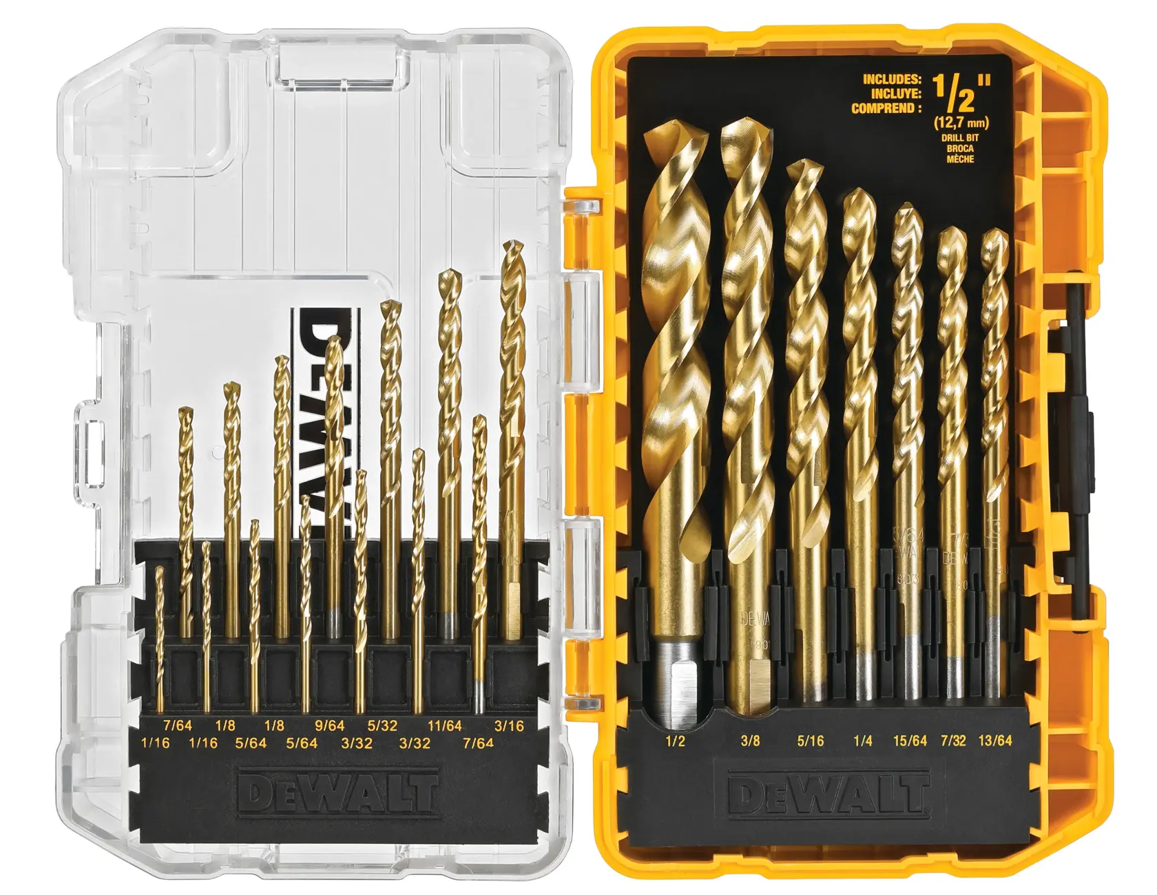 DEWALT® 21-pc. IMPACT READY® Titanium Speed Tip Drill Bit Set with TOUGHCASE®+ SYSTEM